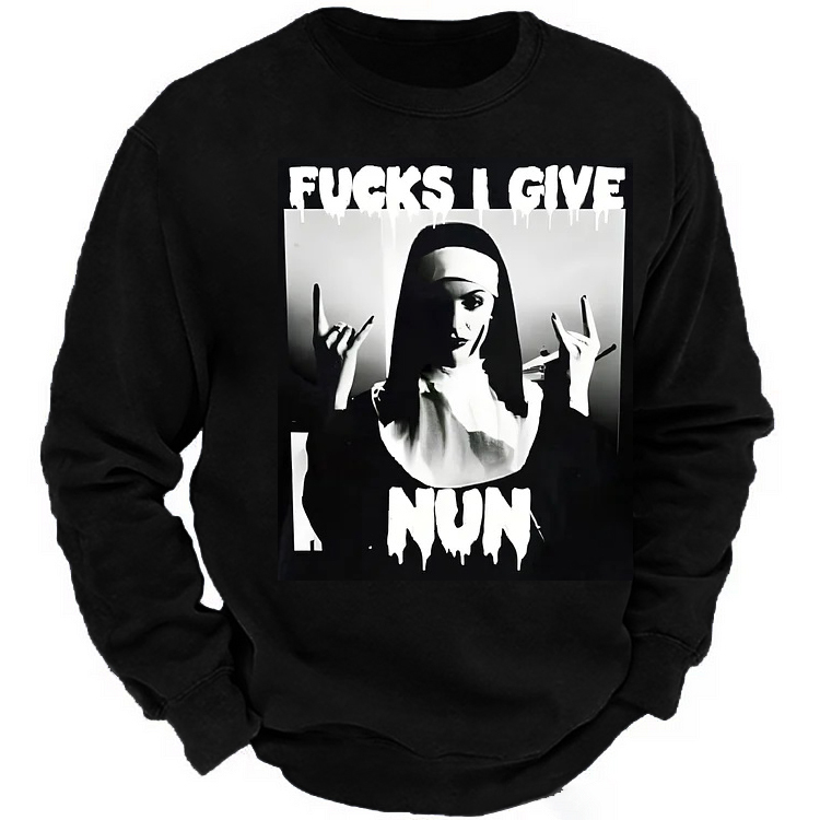 F*CKS I GIVE NUN Nun Print Men's Sweatshirt
