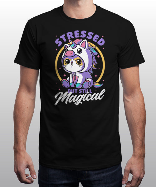 Stressed Cute Cat Unicorn by studiomootant