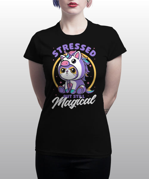 Stressed Cute Cat Unicorn by studiomootant