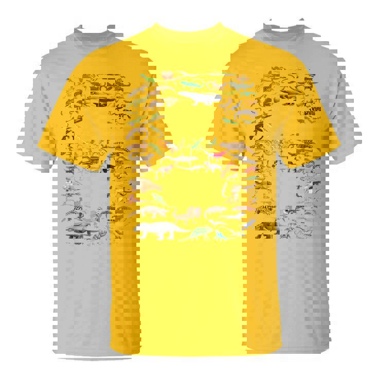 6 Years Old 6Th Birthday Lizards Reptiles Figures Number T-Shirt