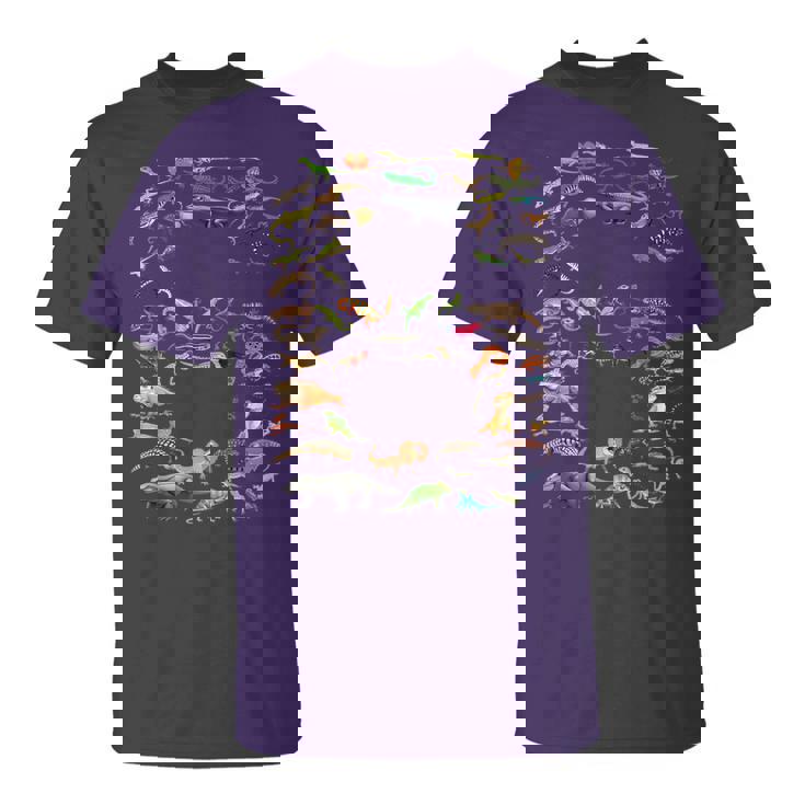 6 Years Old 6Th Birthday Lizards Reptiles Figures Number T-Shirt