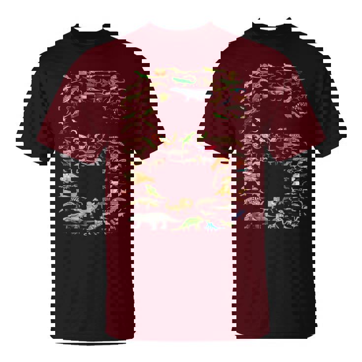 6 Years Old 6Th Birthday Lizards Reptiles Figures Number T-Shirt