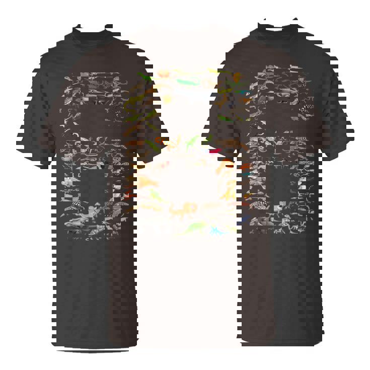 6 Years Old 6Th Birthday Lizards Reptiles Figures Number T-Shirt