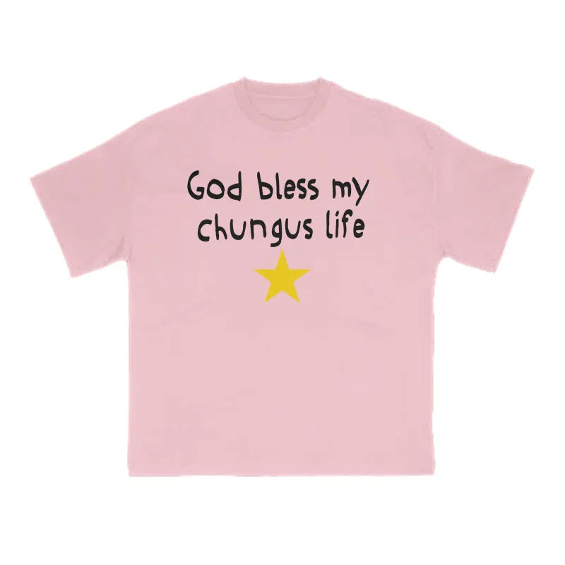 God Bless My Chungus Life Print T-shirt
