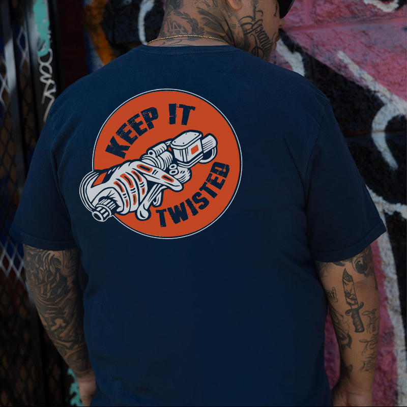 KEEP IT TWISTED Motor Head Graphic Casual Print T-shirt