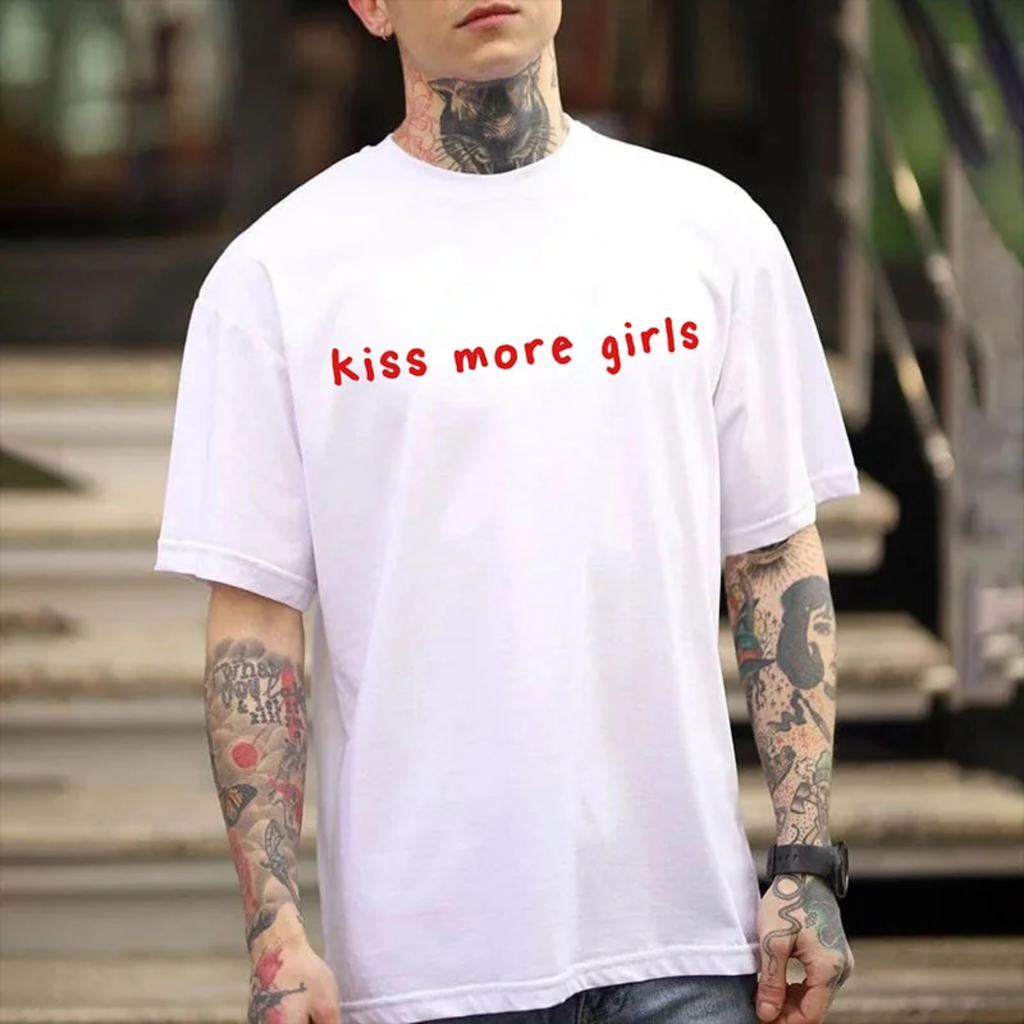 KISS MORE GIRL Print Men's T-shirt