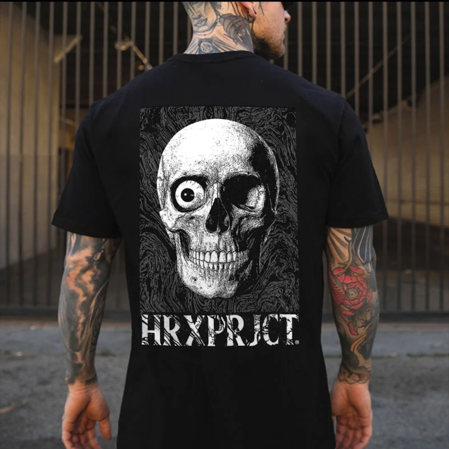 HRXPRJCT Skull Print Men's T-shirt