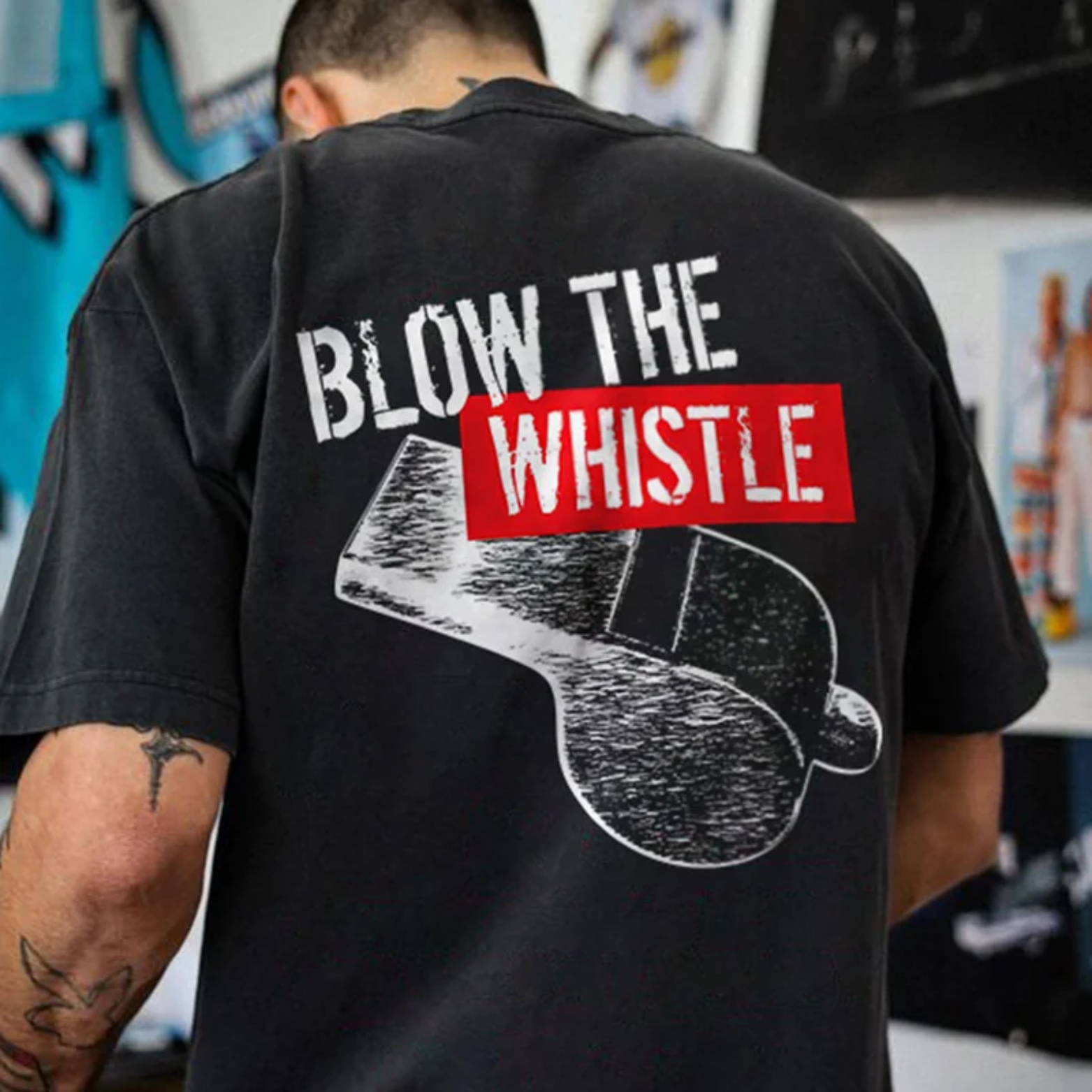 BLOW THE WHISTLE Print Men's T-shirt