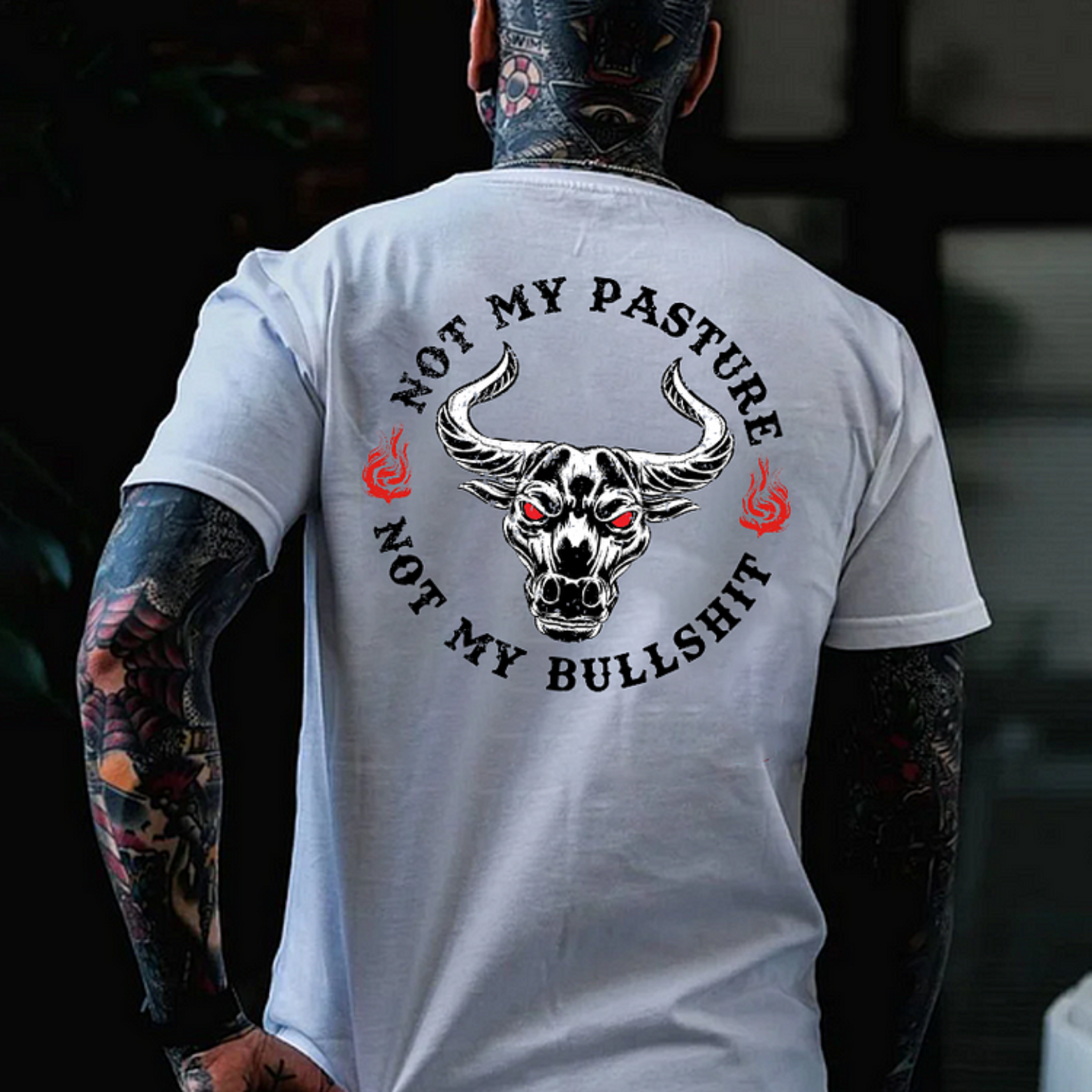NOT MY CIRCUS NOT MY BULLSHIT Bull Print Men's T-shirt