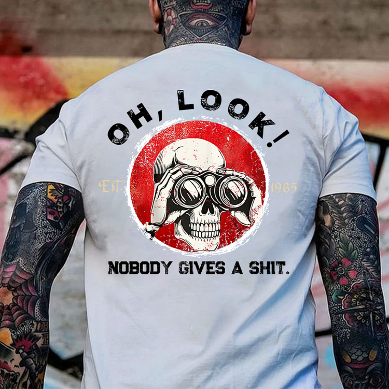 Generation X 2 Side T-shirt, Oh Look Nobody Gives A Shit Print T-Shirt