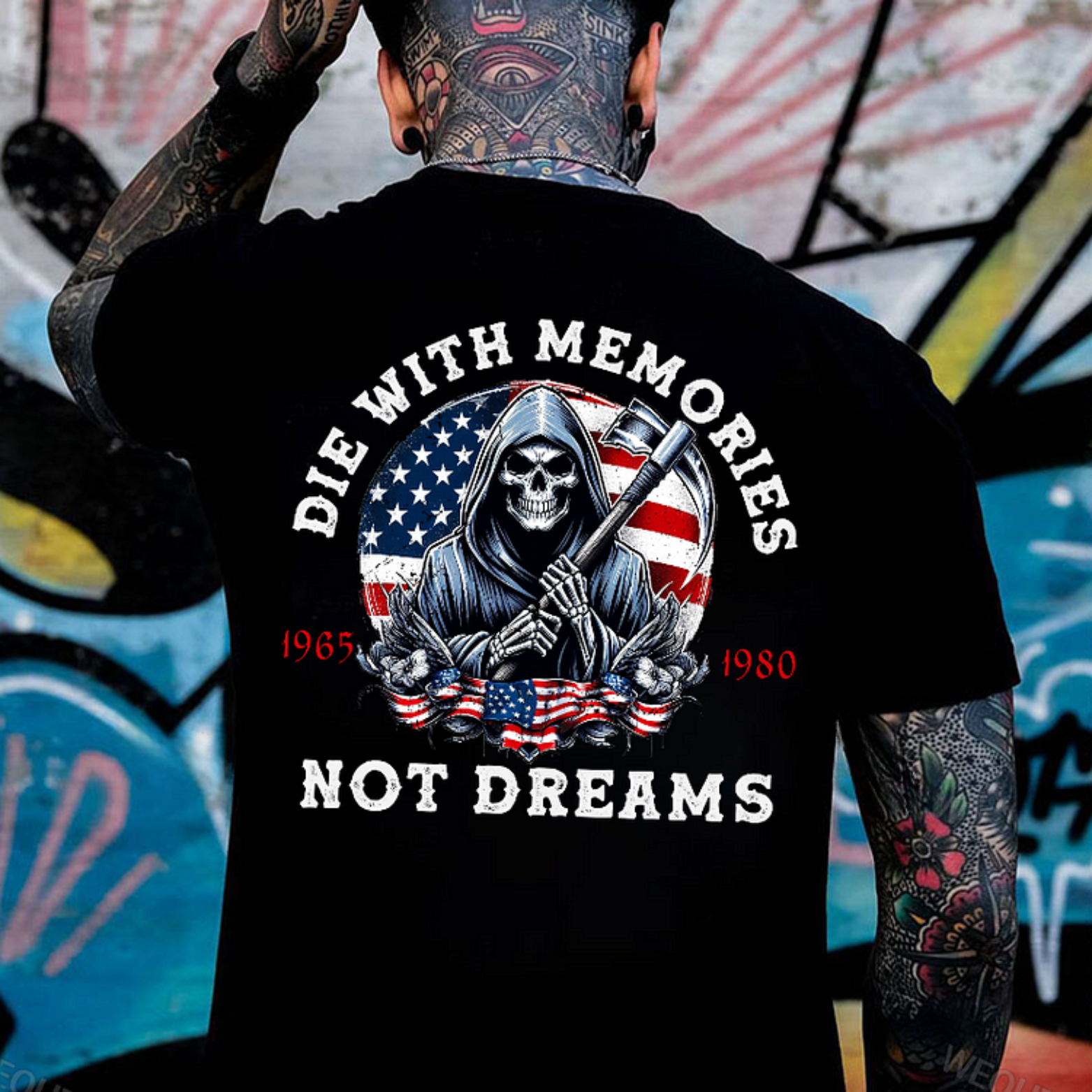 Generation X 2 Side T-shirt, Die With Memories Not Dreams Print T-Shirt