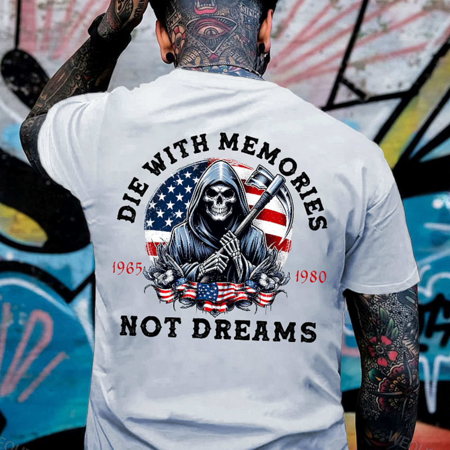 Generation X 2 Side T-shirt, Die With Memories Not Dreams Print T-Shirt