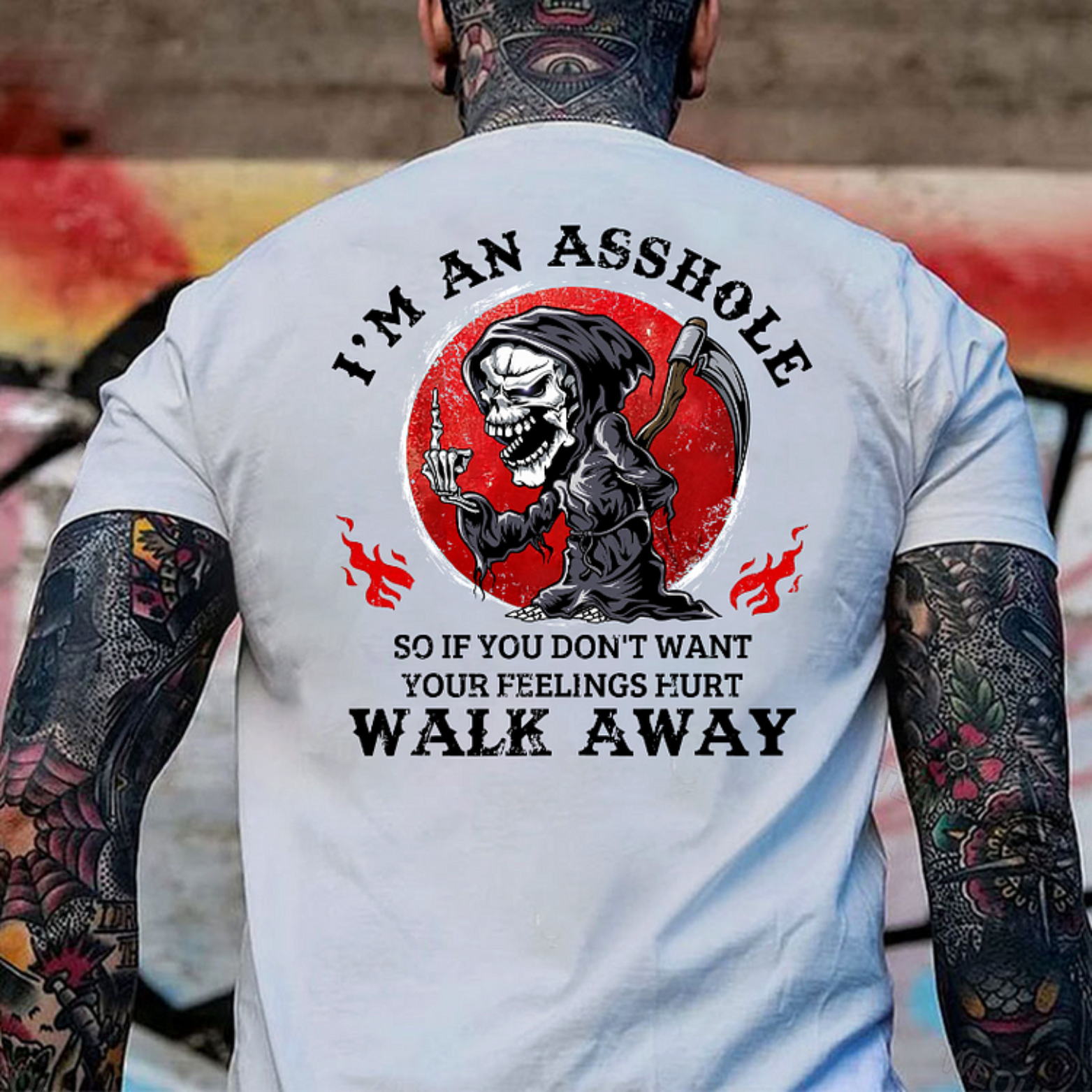 I'm An Asshole Walk Away Print T-Shirt