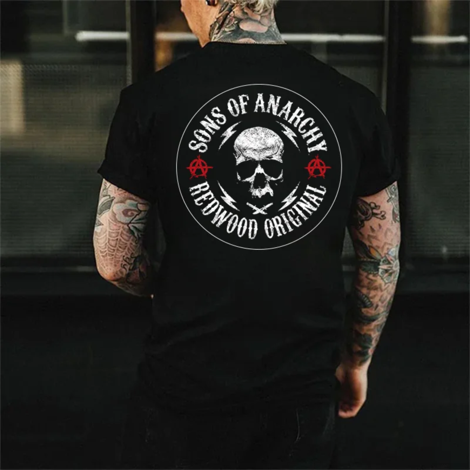 SONS OF ANARCHY REDWOOD ORIGINAL Skull Print Men's T-shirt