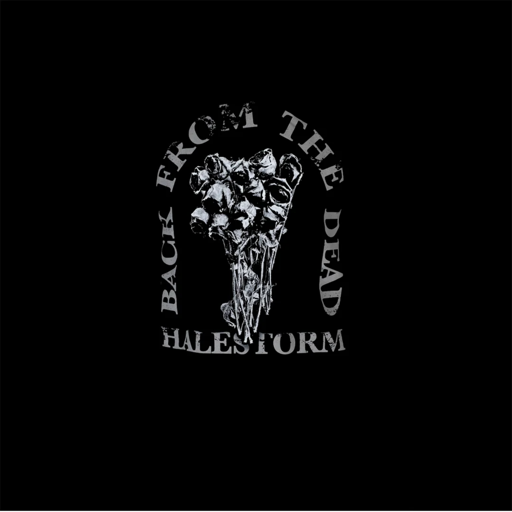 BACK FROM THE DEAD Withered Roses Black Print T-Shirt