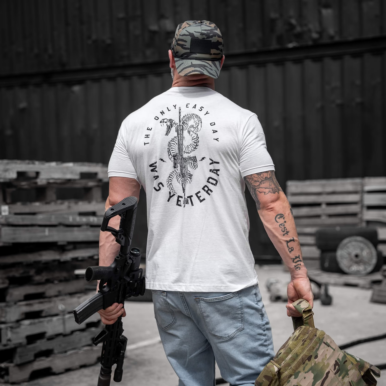 Only Easy Day Was Yesterday Rifle Men's T-Shirt