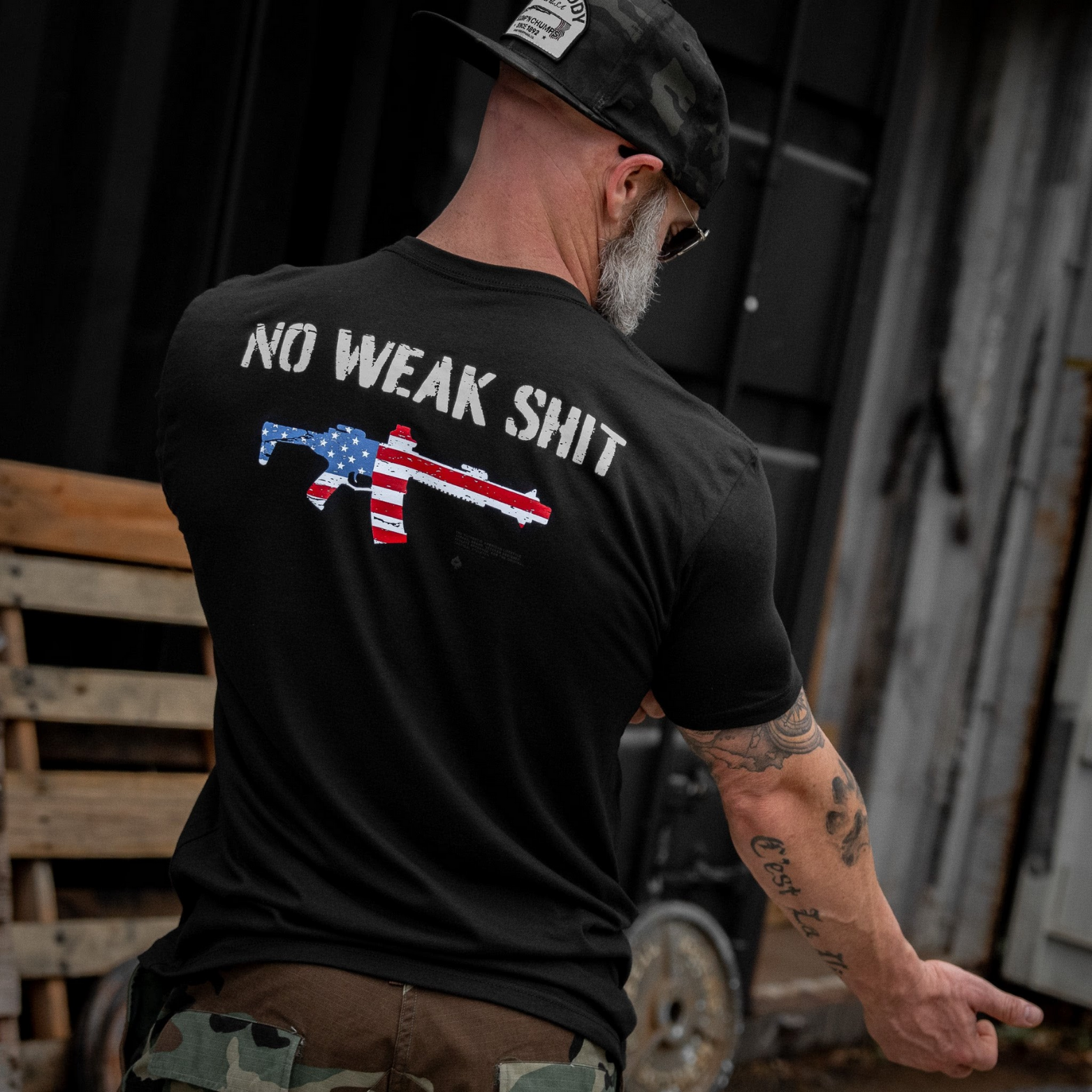 No Weak Shit Rifle Men's T-Shirt
