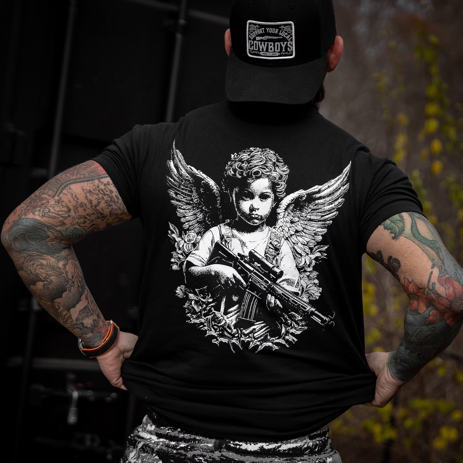 The Armed Guardian Angel Men's T-Shirt