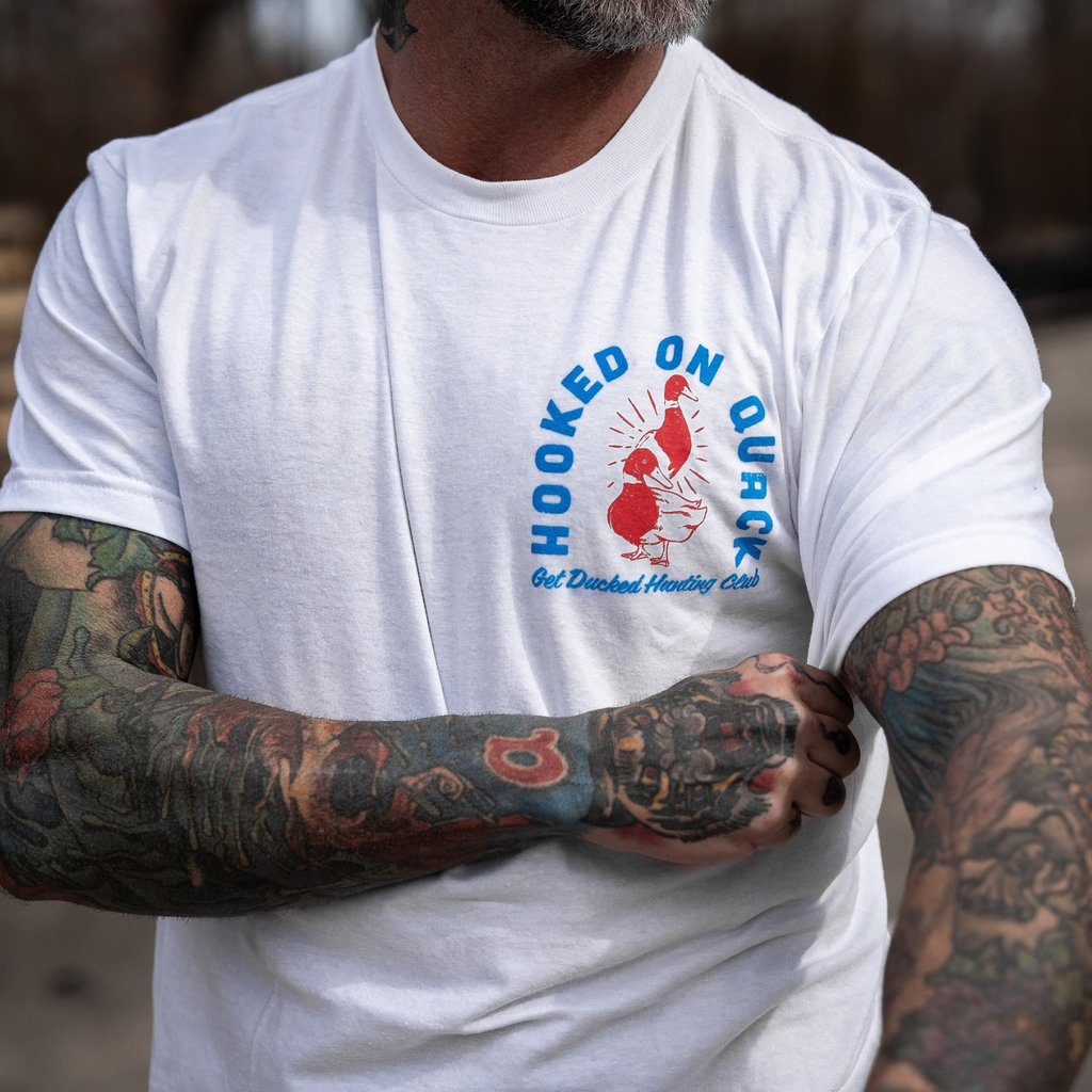 Hooked On Quack Hunter ' Get Ducked' Men's T-Shirt
