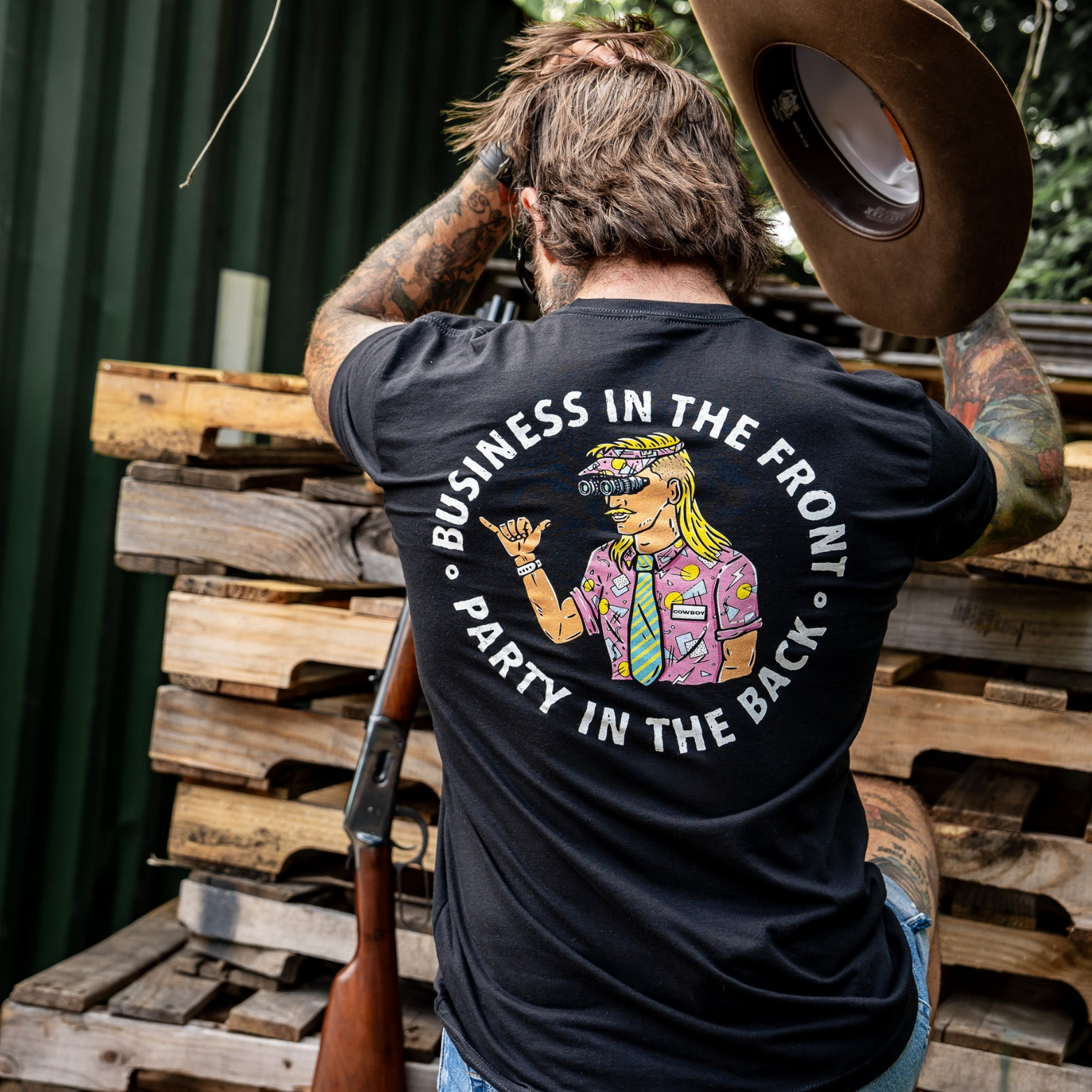 Business In The Front. Party In The Back. Party Men's T-Shirt