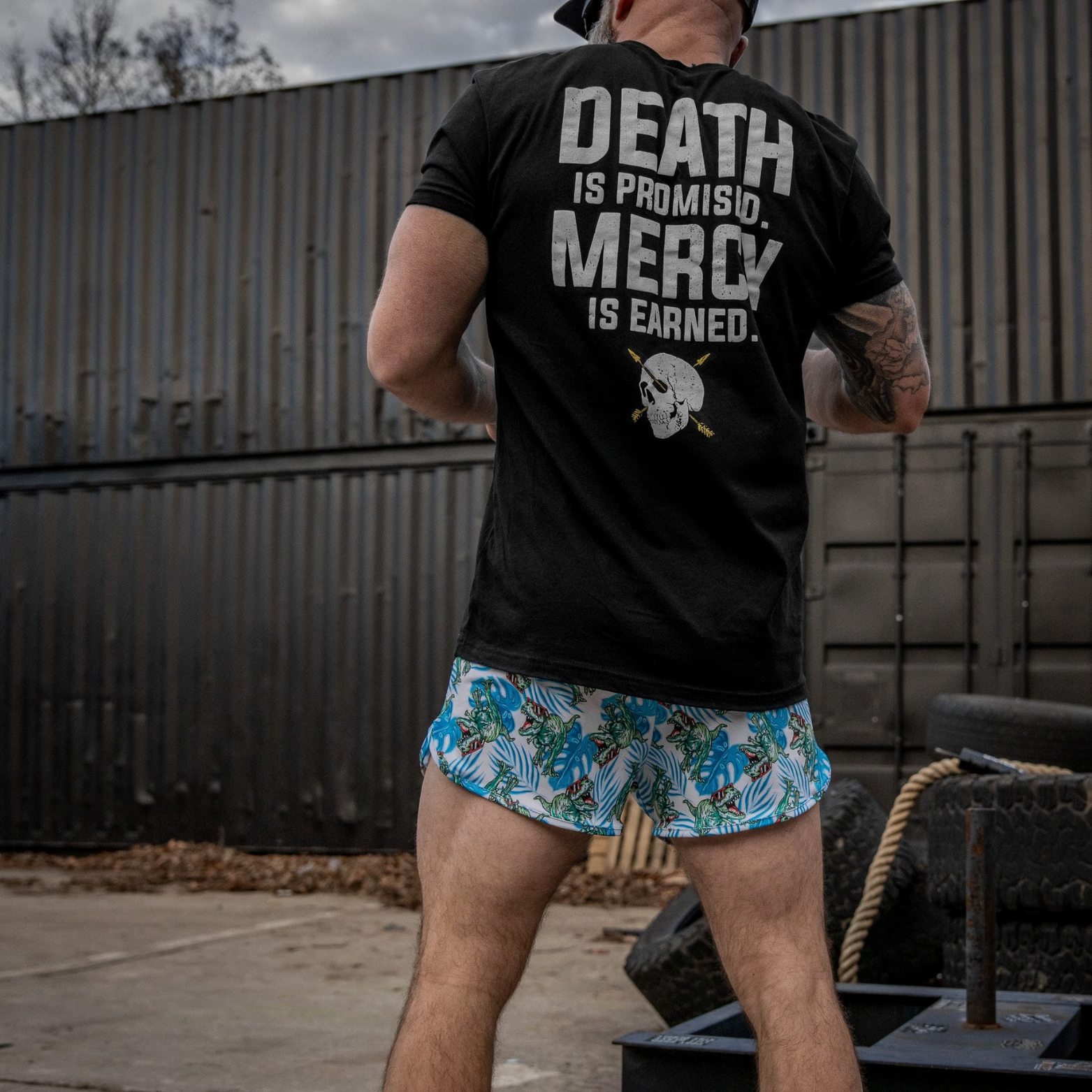 Death Is Promised. Mercy Is Earned Men's T-Shirt