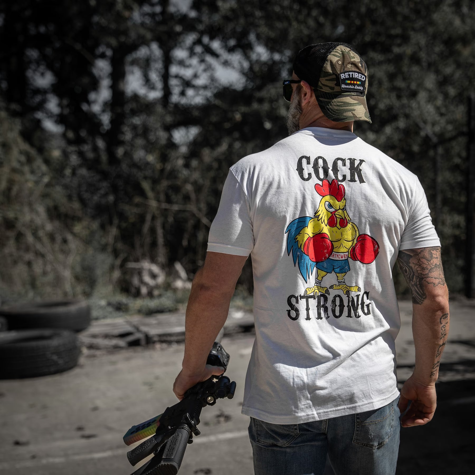 Boxing Chicken Cock Strong Men's T-Shirt