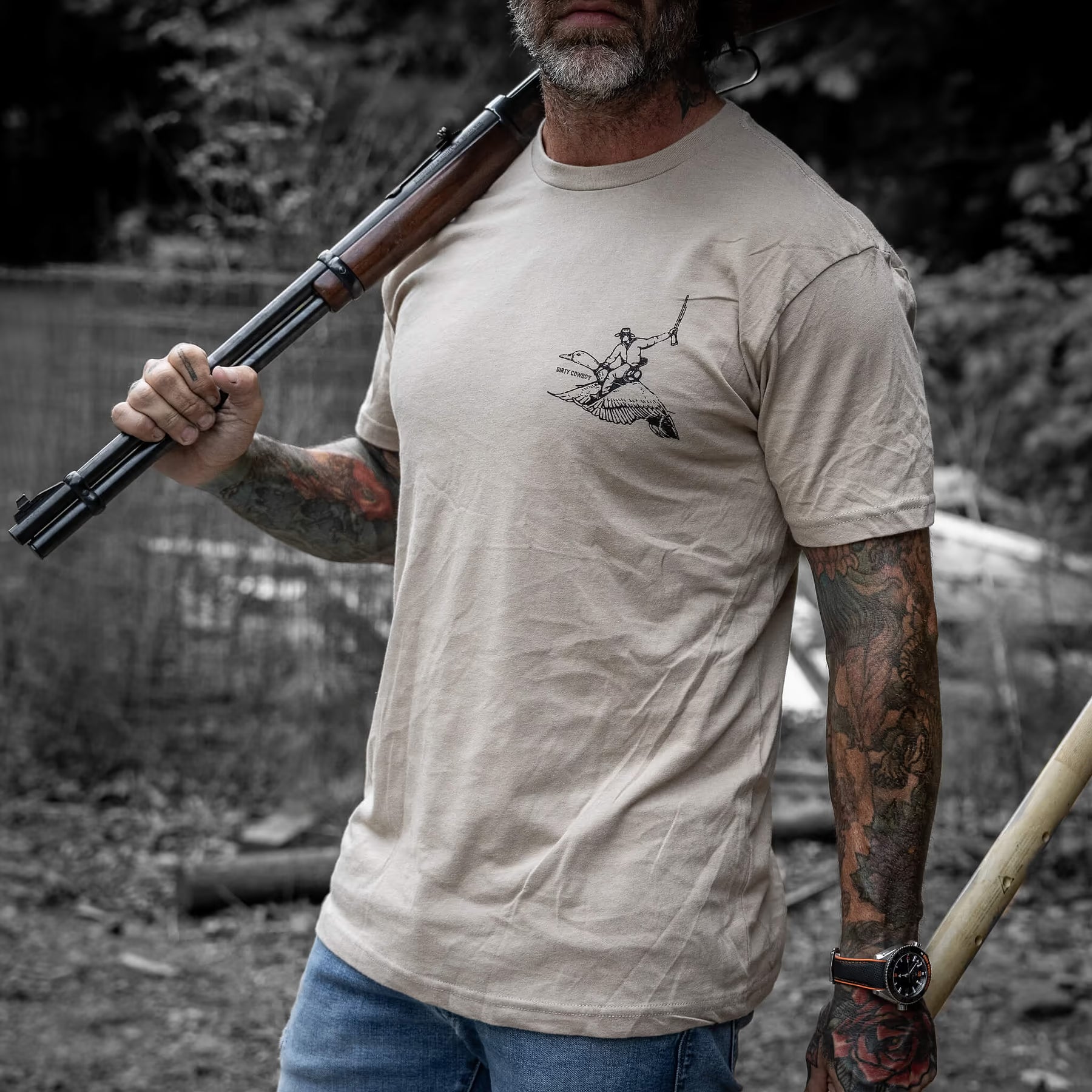 Live Dirty. Die Cowboy Men's T-Shirt