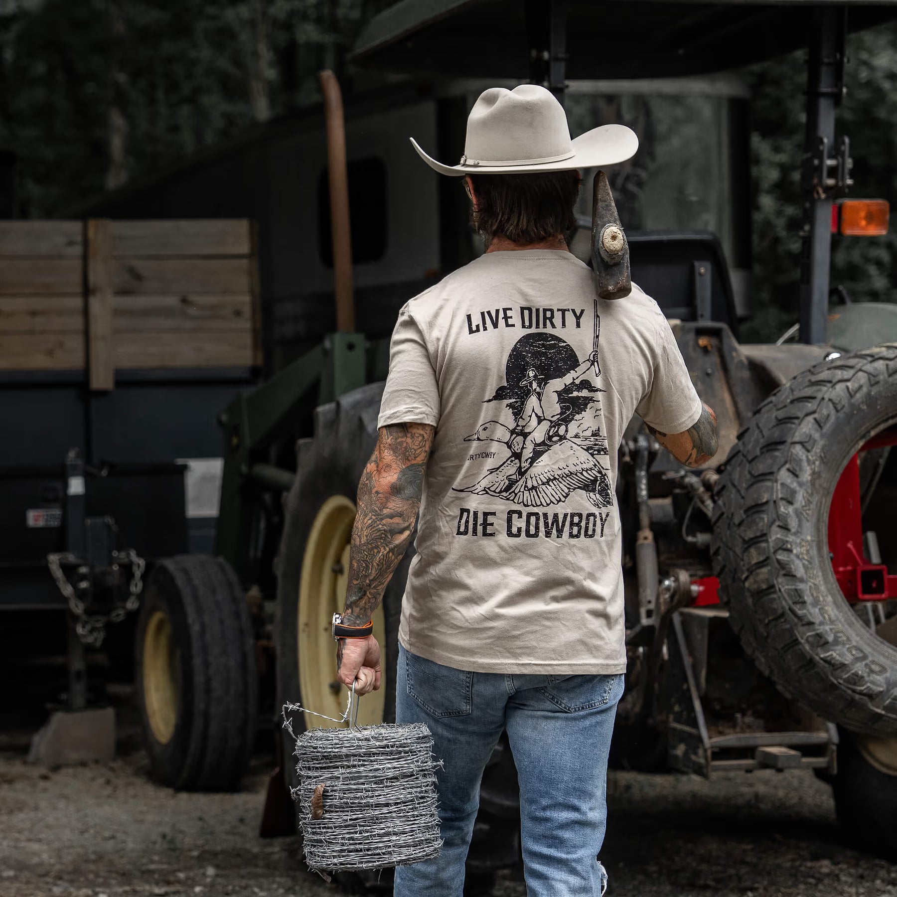 Live Dirty. Die Cowboy Men's T-Shirt
