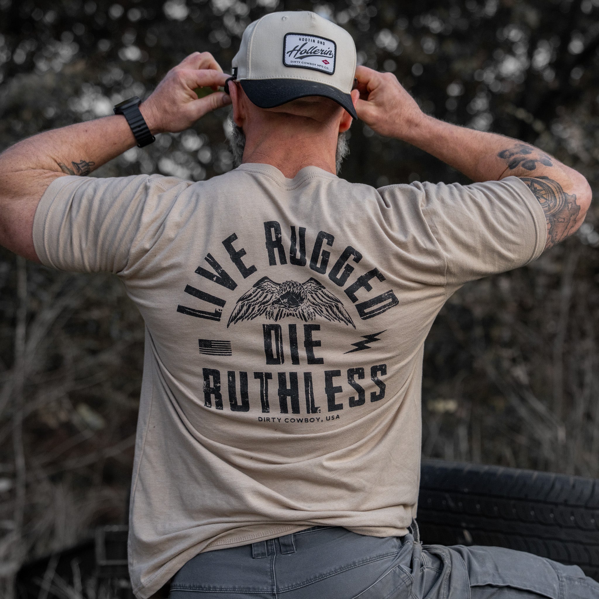 Live Rugged Die Ruthless Men's T-Shirt
