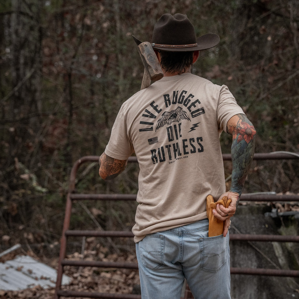 Live Rugged Die Ruthless Men's T-Shirt