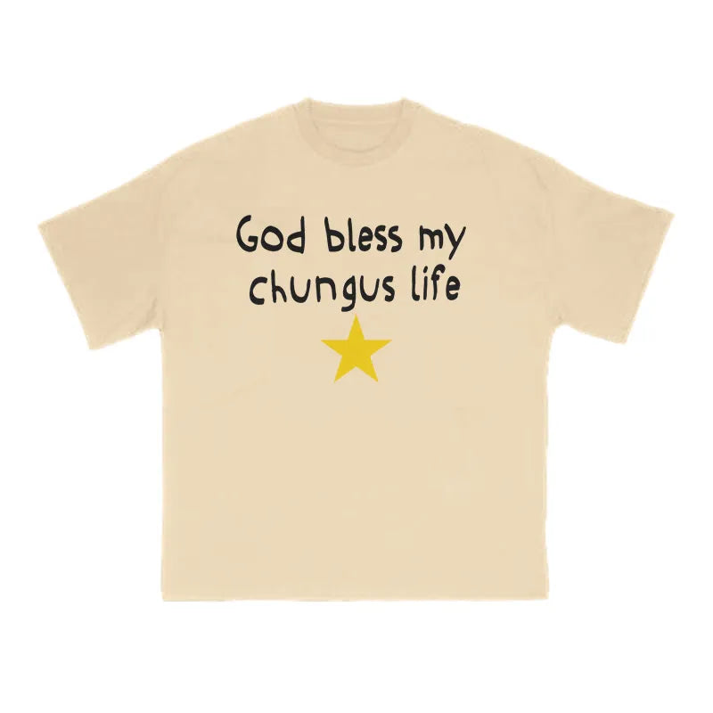 God Bless My Chungus Life Print T-shirt