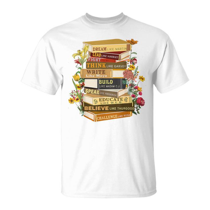Black History Month Black History Book Lover Teacher T-Shirt