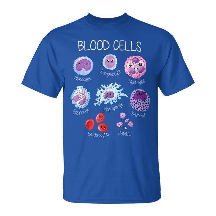Blood Cell Types Hematologist Pathologist Lab Scientist T-Shirt