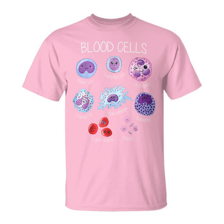Blood Cell Types Hematologist Pathologist Lab Scientist T-Shirt