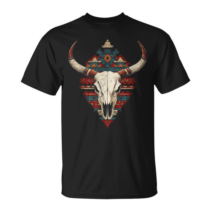 Boho Style Western Native American Indigenous Aztec T-Shirt