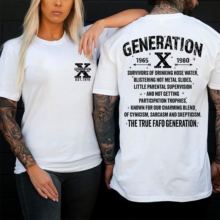 Generation X 2 Side T-shirt, The True Fafo Generation Print T-shirt