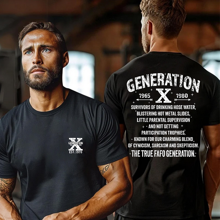 Generation X 2 Side T-shirt, The True Fafo Generation Print T-shirt