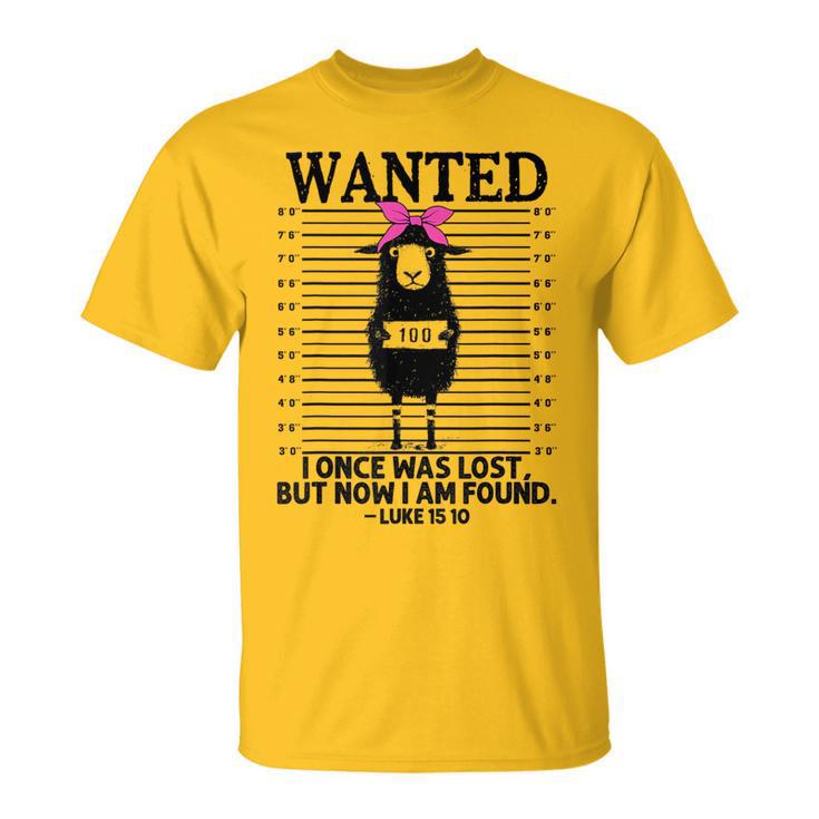Christian Lost Sheep Jesus Wanted I Once Was Lost T-Shirt
