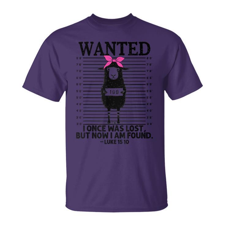 Christian Lost Sheep Jesus Wanted I Once Was Lost T-Shirt