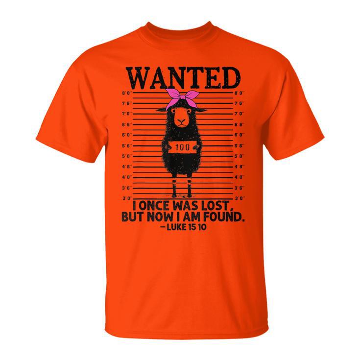 Christian Lost Sheep Jesus Wanted I Once Was Lost T-Shirt