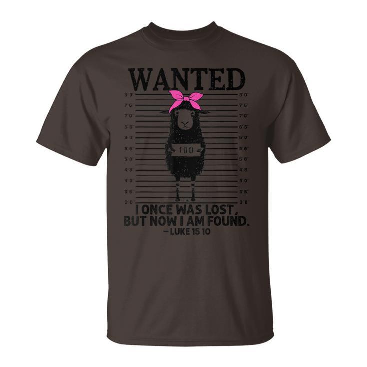 Christian Lost Sheep Jesus Wanted I Once Was Lost T-Shirt