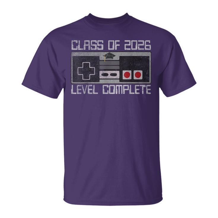 Class Of 2026 Level Complete Senior Graduation For Gamer T-Shirt