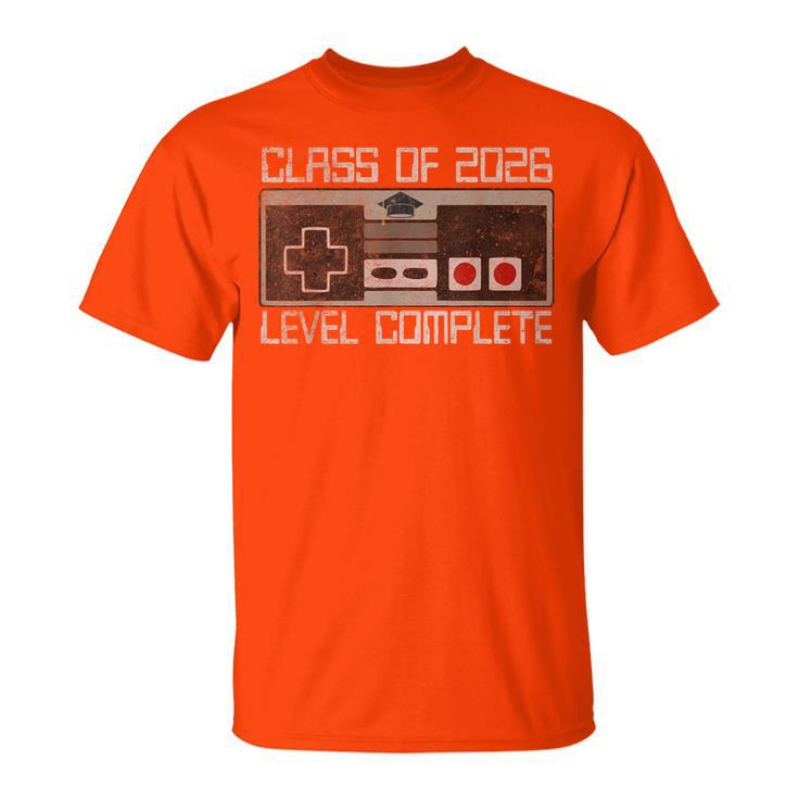 Class Of 2026 Level Complete Senior Graduation For Gamer T-Shirt