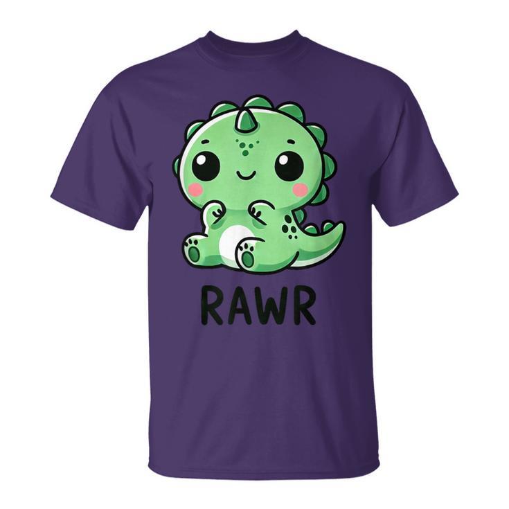 Cute Chibi Trex Dinosaur Rawr Roaring T-Shirt