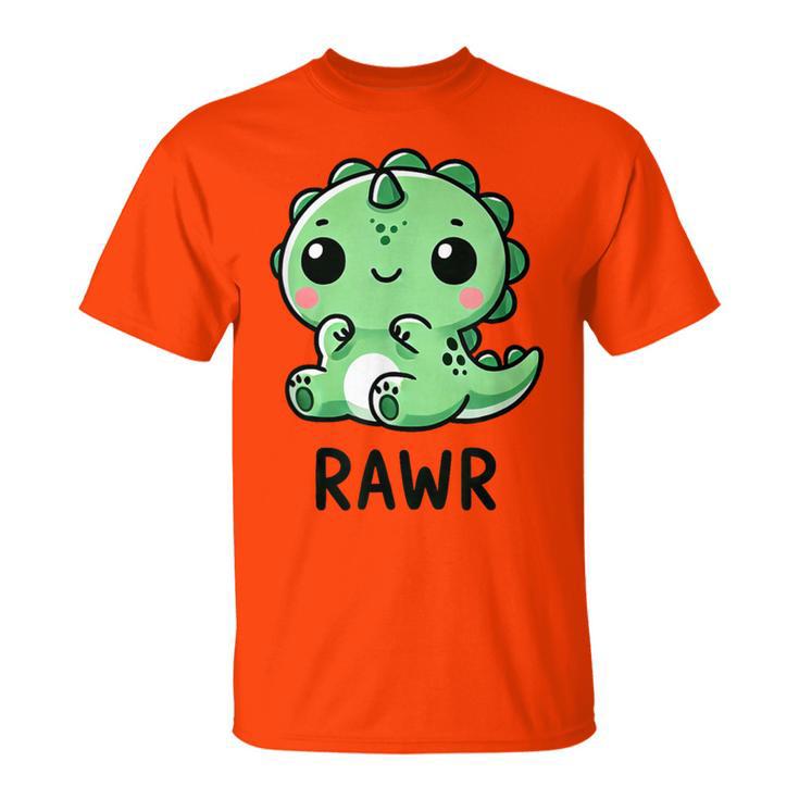 Cute Chibi Trex Dinosaur Rawr Roaring T-Shirt