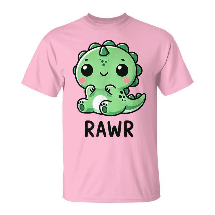 Cute Chibi Trex Dinosaur Rawr Roaring T-Shirt