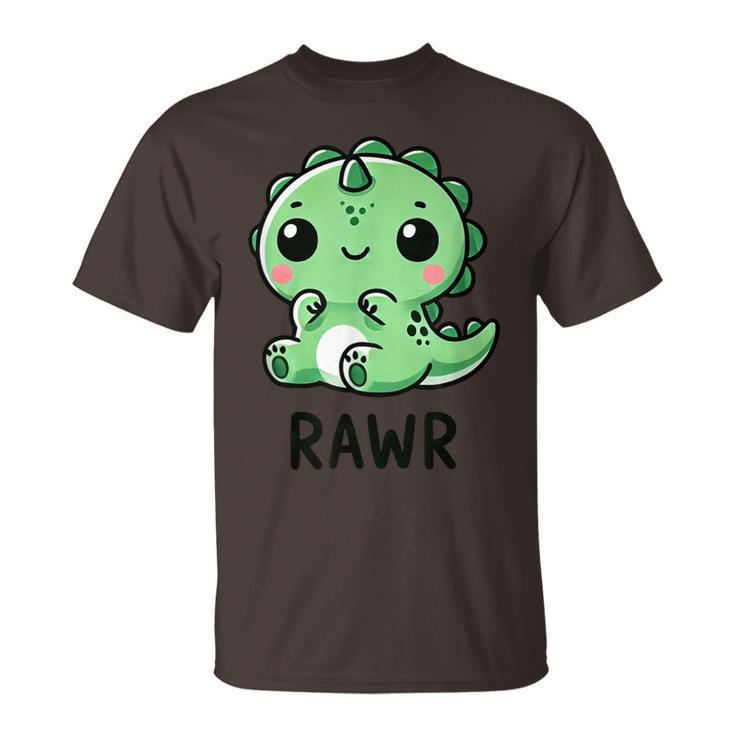 Cute Chibi Trex Dinosaur Rawr Roaring T-Shirt