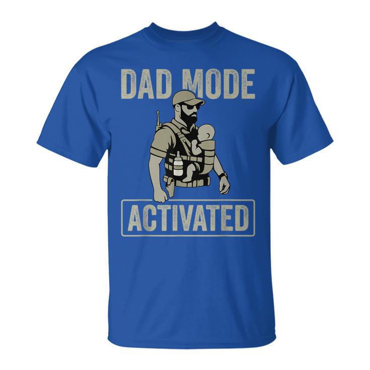Dad Mode Activated Tactical Baby Carrier Military Father T-Shirt