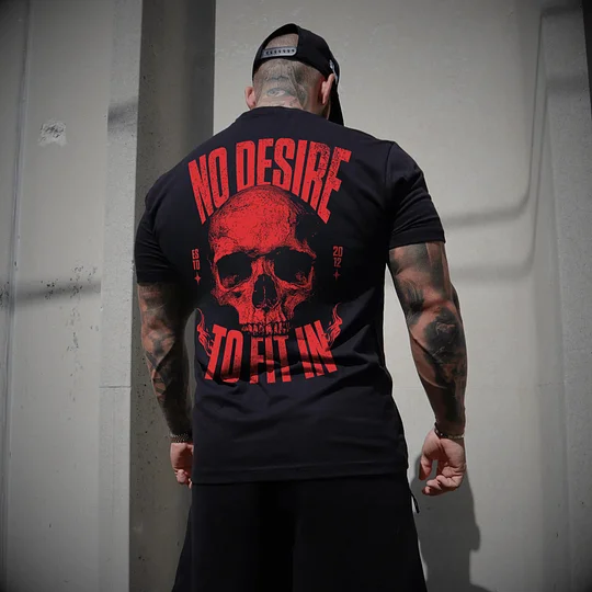 No Desire To Fit In Skull T-shirt