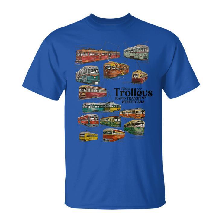 Famous Pcc Trolleys Rapid Transit Streetcars Vintage T-Shirt